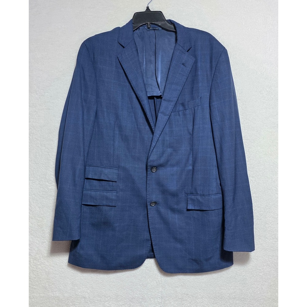 Brooks Brothers Regent Blazer 42L Blue Glen Plaid Drago BrooksCool Wool Italy